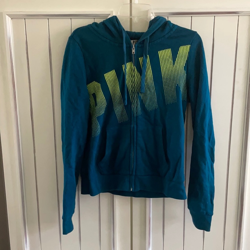 Blue/green zip up jacket